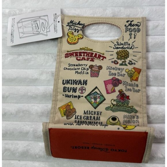 Tokyo Disney Resort Food Pattern Pen Case Pencil Pouch Lunch Bag - Picture 1 of 4